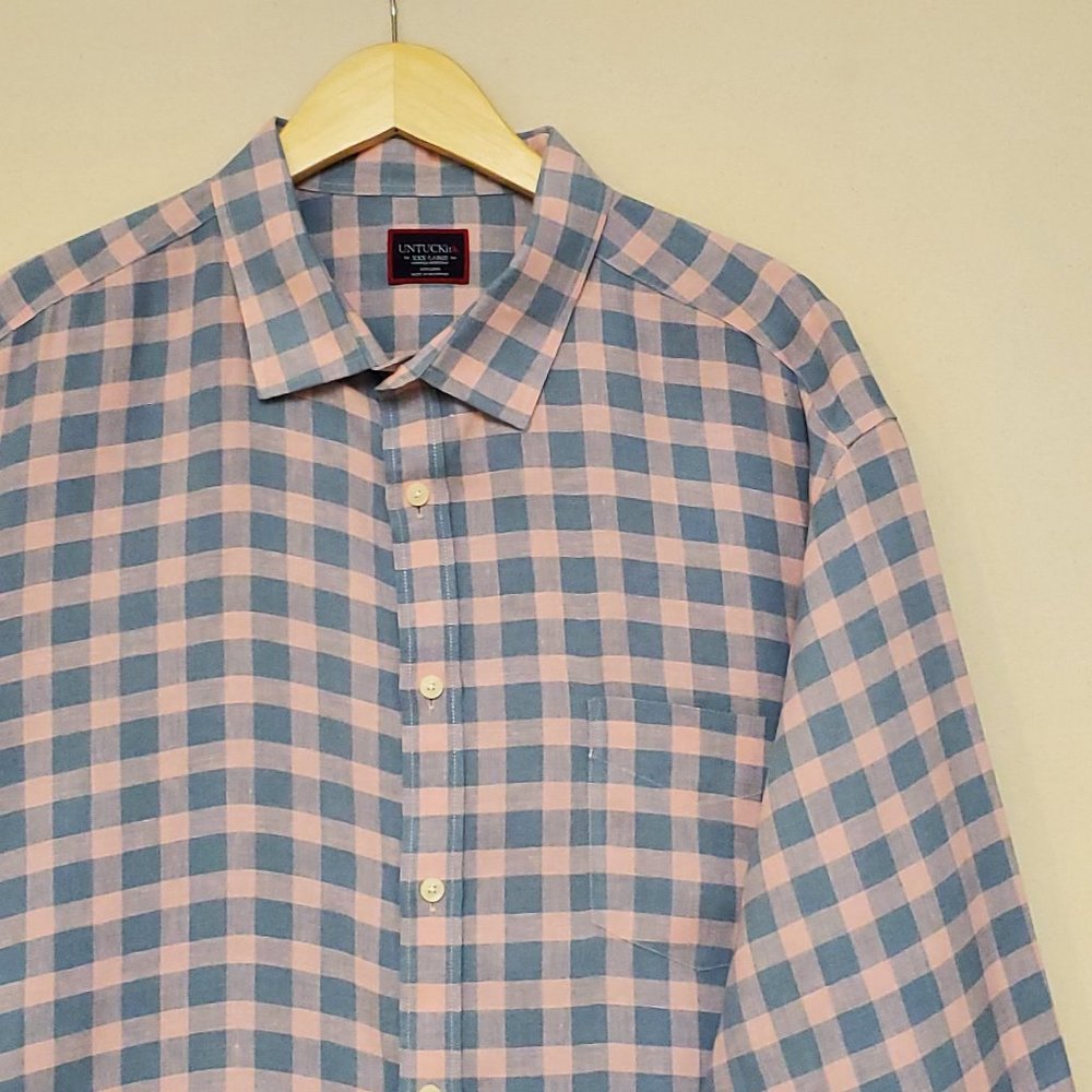 Untuckit Linen Wrinkle Resistant Button Down Xxxl - image 1